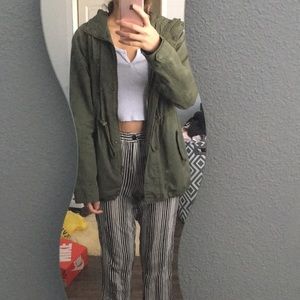 Army green utility jacket